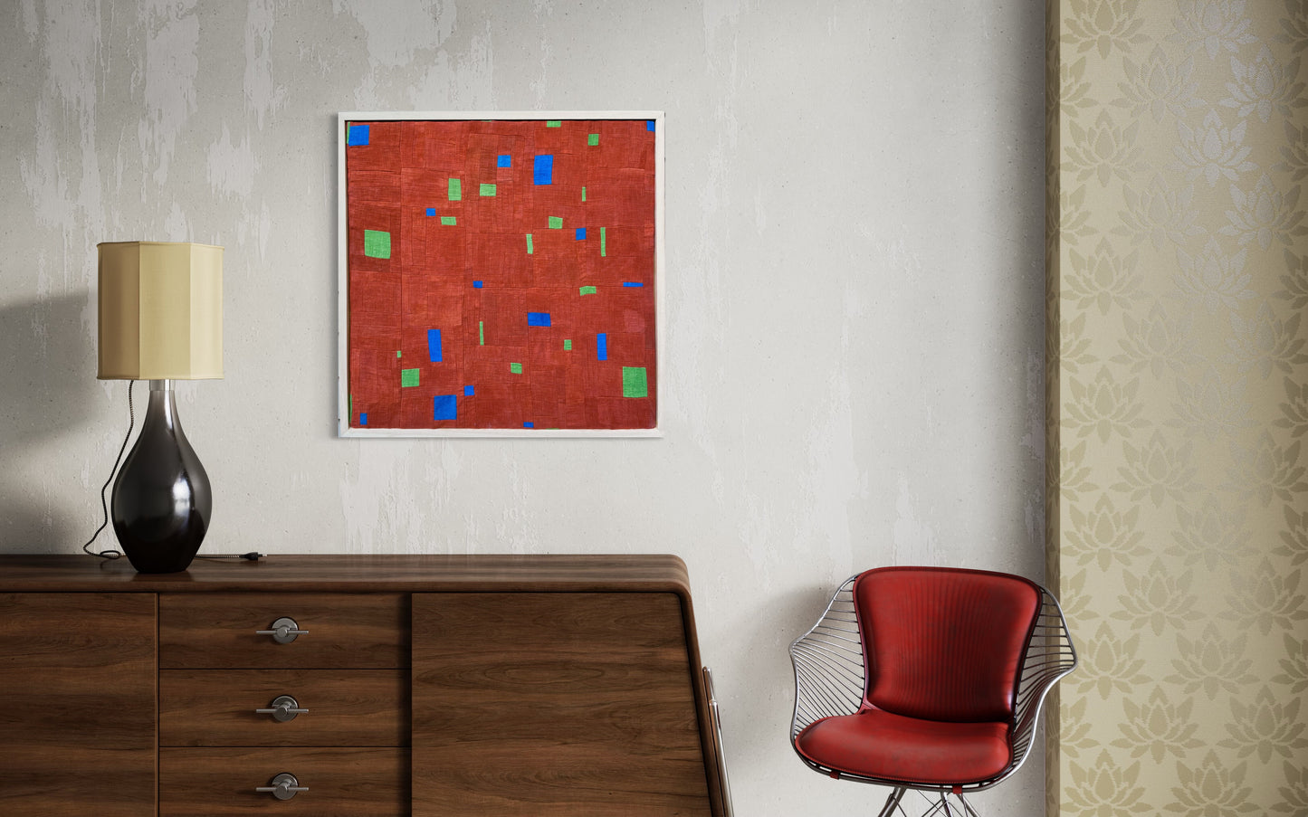 30” x 31” deep orange