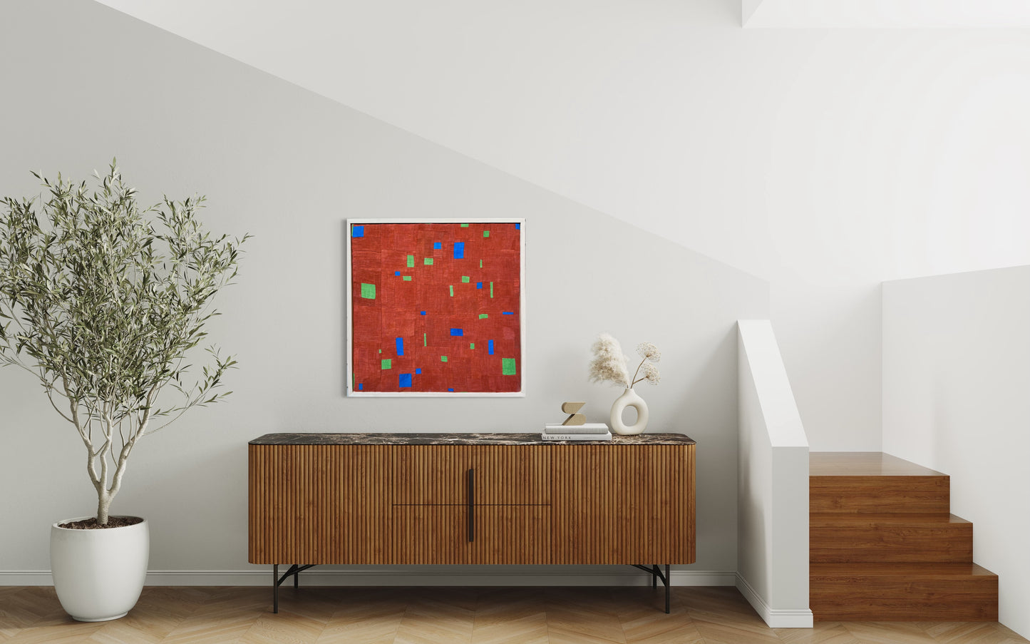 30” x 31” deep orange