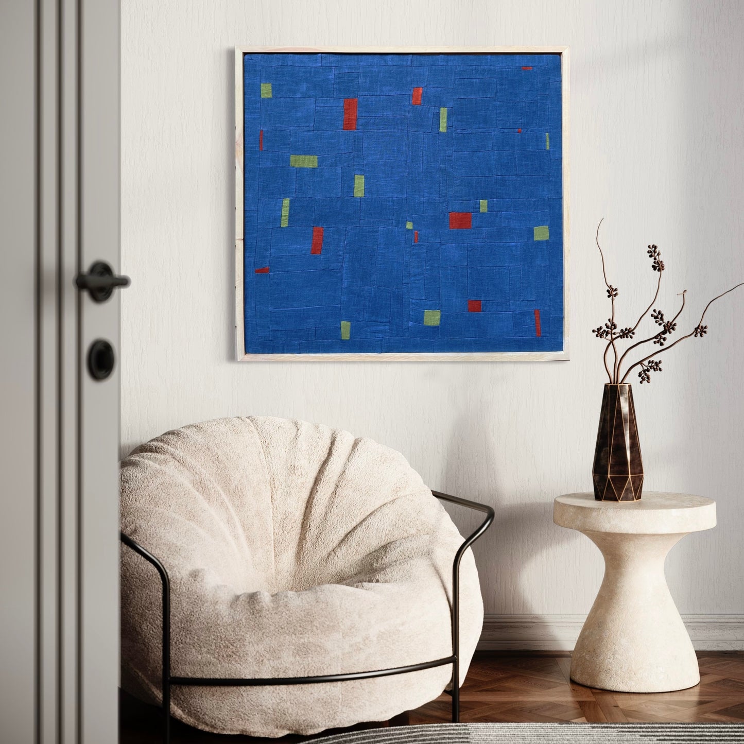 33” x 35” blue