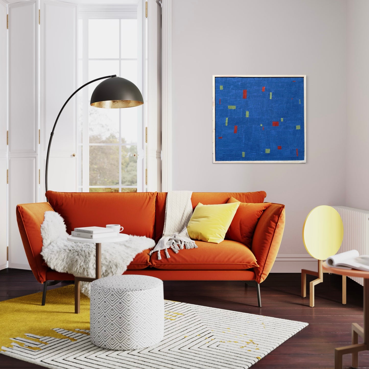 33” x 35” blue