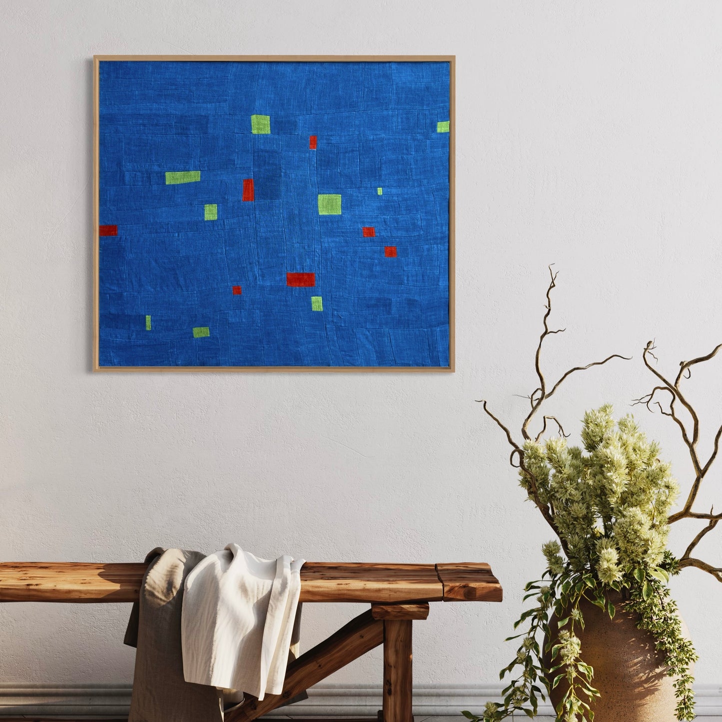 34” x 39” blue